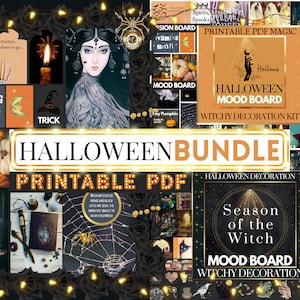 Halloween Printable Witchy Bundle Halloween Decor Images Mood Board Instant Digital Download Printable Spooky Season PDF