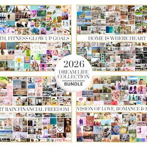 2026 Vision Board Images Manifest Happiness Printable PDF Mood Board for Women Inspiring Positive Affirmations Abundance Law of Attraction image 6