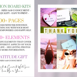 2025 Vision Board Printable PDF Manifest New Beginnings Mood Board for Women Inspirational Quotes Law of Attraction Affirmations Goal Plan image 3