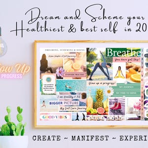2026 Vision Board Images Manifest Happiness Printable PDF Mood Board for Women Inspiring Positive Affirmations Abundance Law of Attraction image 10