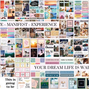 2025 New Beginnings Vision Board Bundle Happiness Printable PDF Mood