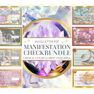 Manifestation Ritual Check Vision Board Imprimable Law of Attraction PDF imprimable Guide de téléchargement instantané 2023 Carte imprimable Witchy