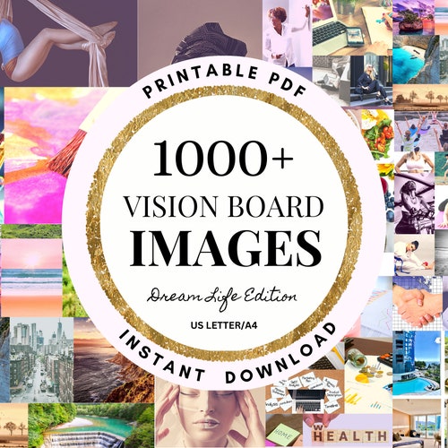 Vision Board Printable Vision Board Kit Law of Attraction - Etsy UK