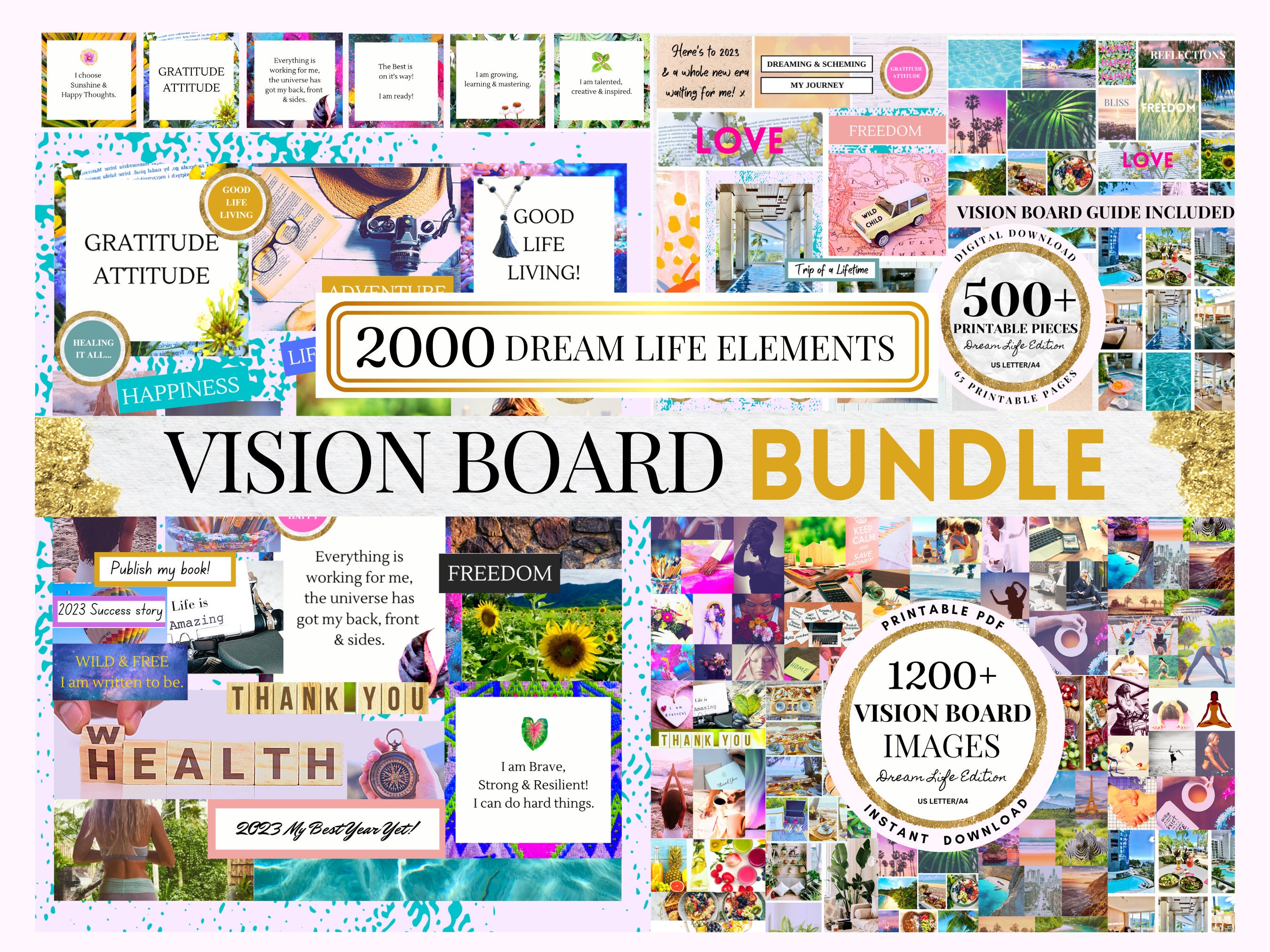 Dry Erase Vision Board - Framed Dream Vision Board Wall Planner with  Beautiful Watercolor Content Blocks – Use Goal Board Section to Track  Goals! This Personal Whiteboard Planner is 17.5x21 : Buy