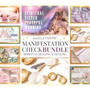 Manifestation Ritual Check Vision Board Imprimable Law of Attraction PDF imprimable Guide de téléchargement instantané 2023 Witchy Birthday Wish Card