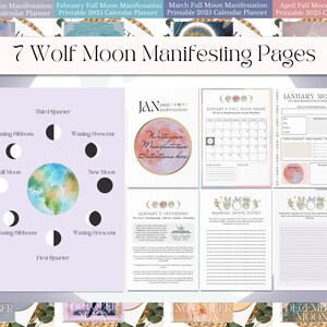 2025 PDF Printable Calendar Planner Pages for Full Moon Manifestation Journal Printable Pages Instant Download Digital Manifestation Goals bild 7