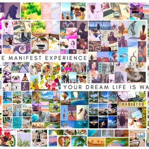 Utskrivbart visionstavlapaket 1200 bilder Direktnedladdning PDF Utskrivbara foton Moodboard för henne Manifesteringskit Attraktionslagen Lycka bild 8