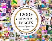 Vision Board Printable Kit 1200 Images Instant download PDF Printable Photos Mood Board For Her Manifesting Kit Law of Attraction Happiness