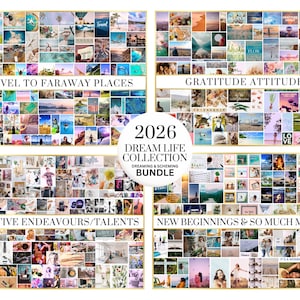 2026 Vision Board Images Manifest Happiness Printable PDF Mood Board for Women Inspiring Positive Affirmations Abundance Law of Attraction image 7