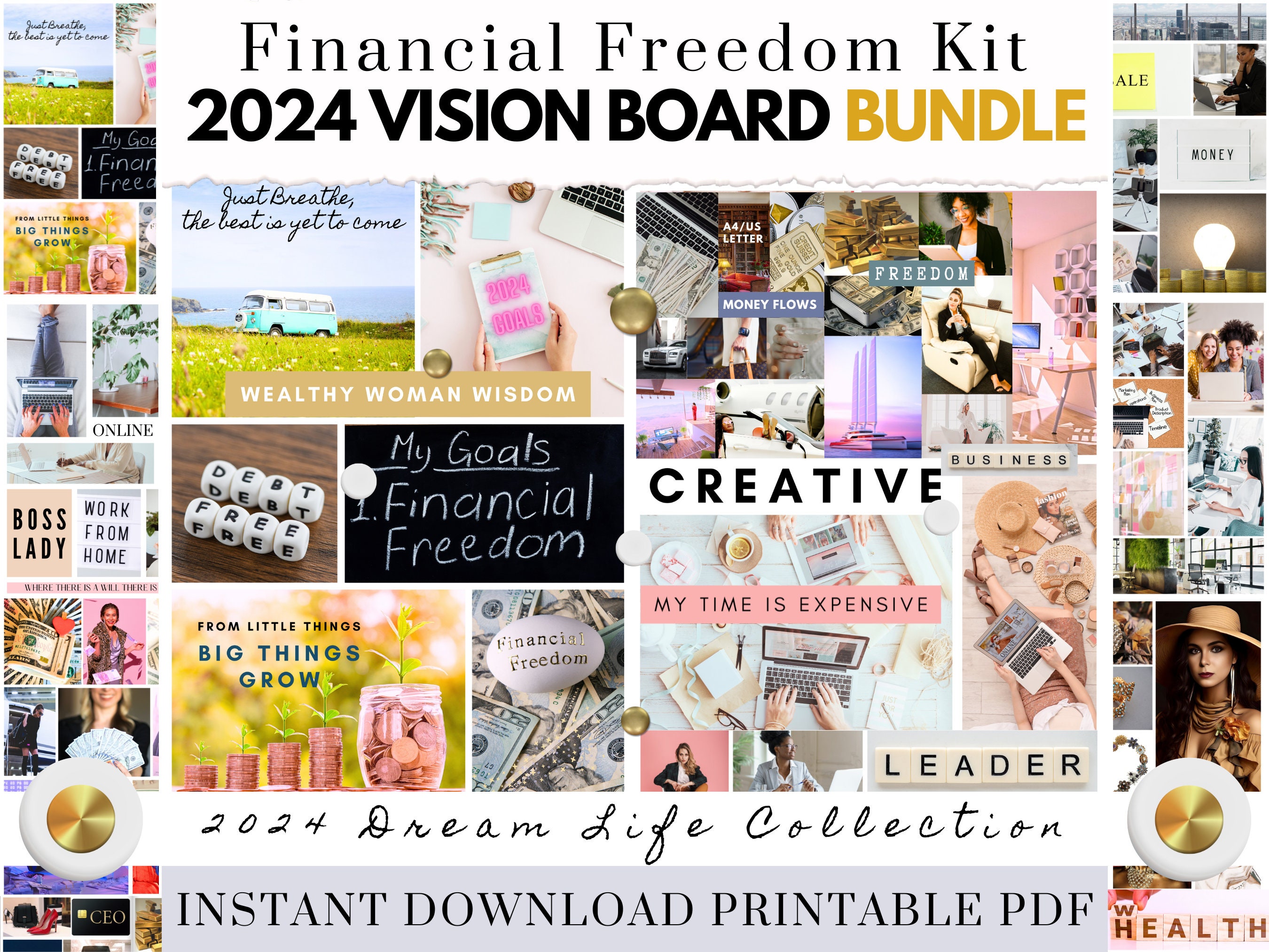 50 Epic Money Vision Board Ideas, Examples, & How To (2024)