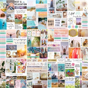 2024 Vision Board Manifest Happiness Printable PDF Mood Board for Women Inspiring Quotes Positive Affirmations Abundance Law of Attraction image 6