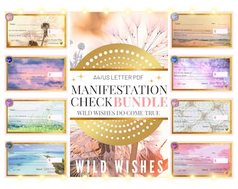 Manifestation Ritual Check, Vision Board Law of Attraction Printable Witchy Birthday Wish Card gift  PDF Instant Download Guidebook 2023