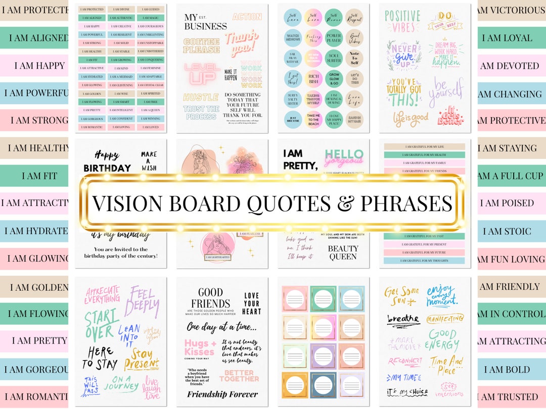 2023 Manifest Happiness Printable Affirmations PDF Vision - Etsy