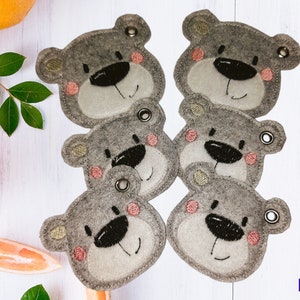 Bear Keychain Felt Embroidered, Pocket Tree Gift Pendant Backpack Enrollment Advent Calendar