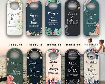 100pcs Personalized Magnet Bottle Opener Wedding Favor, Custom Engraved Bottle Opener Wedding Souvenir, Magnet Bottle Opener in Bulk Wedding