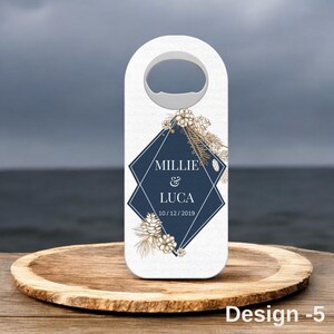 Lembrança de casamento, presente de casamento personalizável, ímãs abridores de tampa, lembrancinha de casamento personalizada, abridor de garrafas, abridor de garrafas para salvar a data