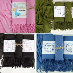 Pashmina Shawl Wedding Favors for Guests Pashminas in Bulk Bridal Shower Favors Shawls for Wedding Personalized Party Favors Bulk Pashmina