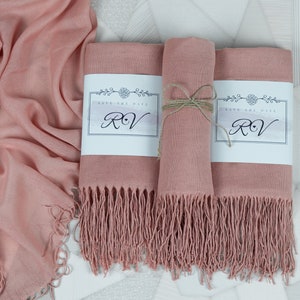 60 Pcs  Personalised Shawl Pashmina Shawl,, Wedding Scarf Bridesmaid Shawl, Pashmina Wrap, Shawls for Wedding, Wedding Shawl Scarves