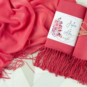 Wedding favors for guests in bulk Pashminas for wedding Personalized Gift wholesale shawls gastgeschenk hochzeit to have and to hold