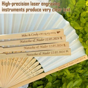 Custom Hand Fan,Wooden Wedding Fan,Bulk Wedding Favors, Wedding Party Favors, Wood Hand Fan,Gifts, Guests Engraved Cloth Fans Baby Shower