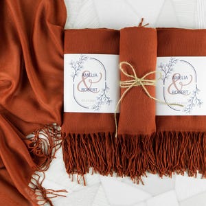 Pashmina Shawl for Wedding Favor, Bridesmaid Shawl, Personalized Gift, Wedding Gifts, Bridal Shower Favor, Wedding Favor for Guest in Bulk
