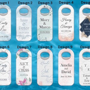 Personalized Magnet Bottle Opener Wedding Favor, Custom Engraved Bottle Opener, Wedding Souvenir, Magnet Bottle Opener in Bulk, Wedding Gift