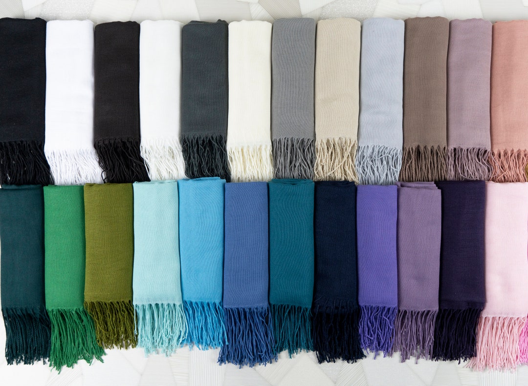 160 Pashminas Handmade Any Color Pashminas Bridesmaids pashmina Shawl