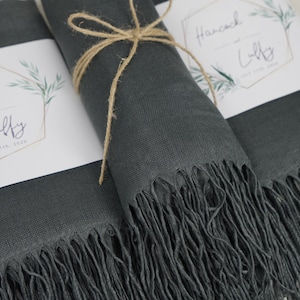 Maid of Honor Shawl ANTHRACİTE Bulk Pashmina Shawl, Personalized Shawl, Wedding Scarf, Bridesmaid Shawl Pashmina Wrap, Wedding Shawl Scarves