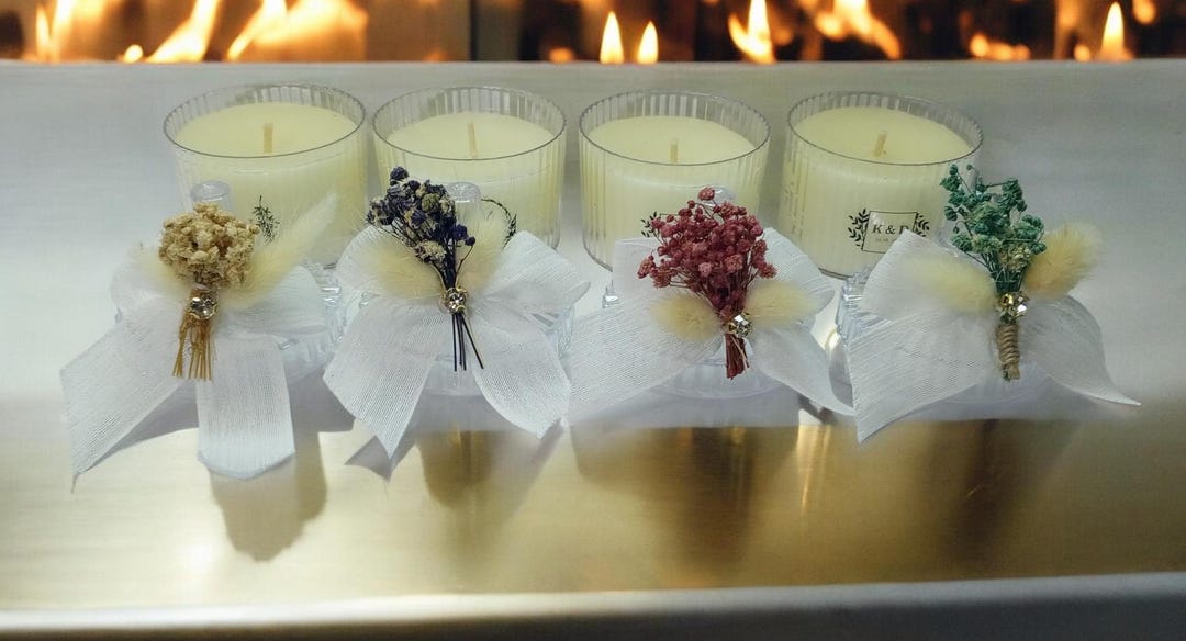 Bulk Personalized Candle Wedding Favors for Guests Rustic Wedding Favor ...