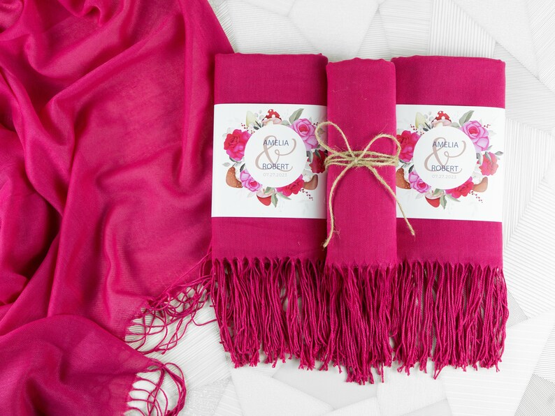 50 Pcs Wedding Pashmina Bulk Gift Wedding Favors for Guest Pashminas