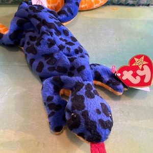 vintage Ty Beanie Baby Lizzy le lézard - objet de collection rare