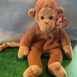 Vintage TY Beanie Baby Bongo the Monkey - Rare Mongo