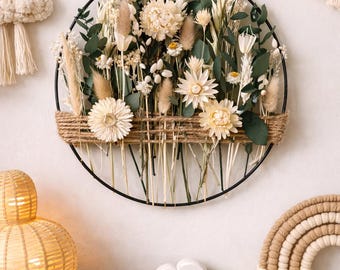 Eucalyptus Wall Hoop Decor | Boho Nature Wall Art | Calming Botanical Wreath for Meditation Corner & Living Room