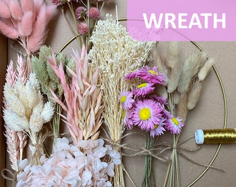 Handcrafted Dried Flower Wreath DIY Kit - Bring Nature's Beauty into Your Home!