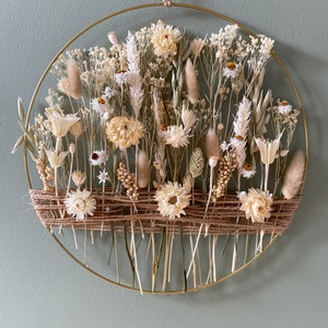 Couronne d'été bohème avec fleurs séchées et graminées Cadeau parfait pour une mère, une soeur ou une amie image 10