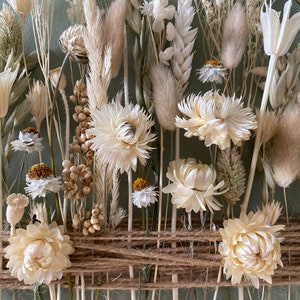 Couronne d'été bohème avec fleurs séchées et graminées Cadeau parfait pour une mère, une soeur ou une amie image 3