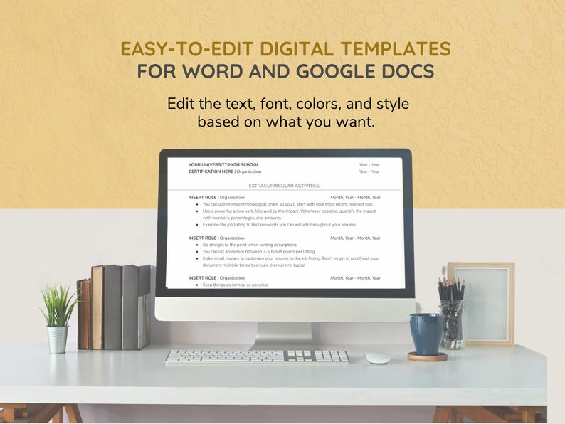 ATS Student Resume Template No Experience | Internship, Graduate, High School & College Student Resume (Google Docs and Word) + Cover Letter image 7