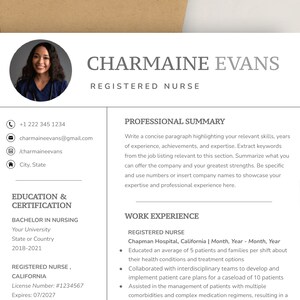 CV-sjabloon gediplomeerd verpleegkundige Google Docs, Word 2025 | Verpleegkundige, verpleegkundige, reisverpleegkundige, verpleegkundig specialist, nieuw CV-sjabloon verpleegkundige en cv
