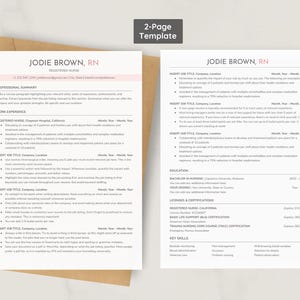 ATS Nurse Resume Template 2025 Google Docs & Word | New Grad Nurse, Registered Nurse (RN), Nursing Student, Travel Nurse Resume/CV template image 3