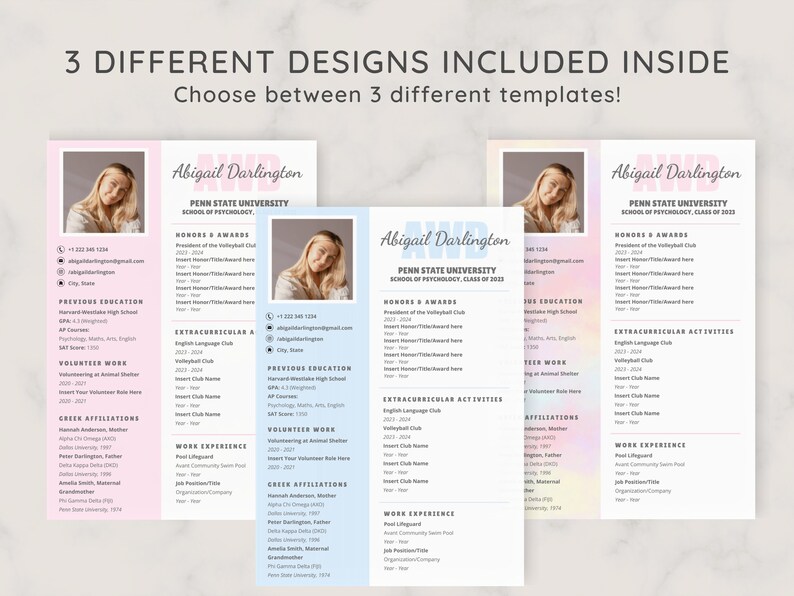 Sorority Resume Template With Photo for Google Docs 2025 Sorority Sorority Resume Template With Photo for Google Docs 2025 Sorority