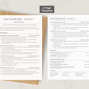 Registered Nurse Resume Template, ATS-Friendly Resume Google Docs & Word | New Grad Nurse, Student/Travel Nurse, RN Resume + Cover Letter image 3