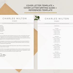 ATS Student Resume Template No Experience | Internship, Graduate, High School & College Student Resume (Google Docs and Word) + Cover Letter image 3