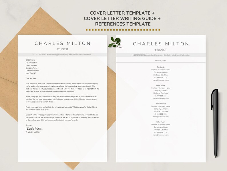ATS Student Resume Template No Experience | Internship, Graduate, High School & College Student Resume (Google Docs and Word) + Cover Letter image 3