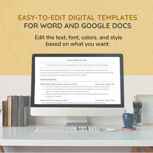 Registered Nurse Resume Template, ATS-Friendly Resume Google Docs & Word | New Grad Nurse, Student/Travel Nurse, RN Resume + Cover Letter image 8