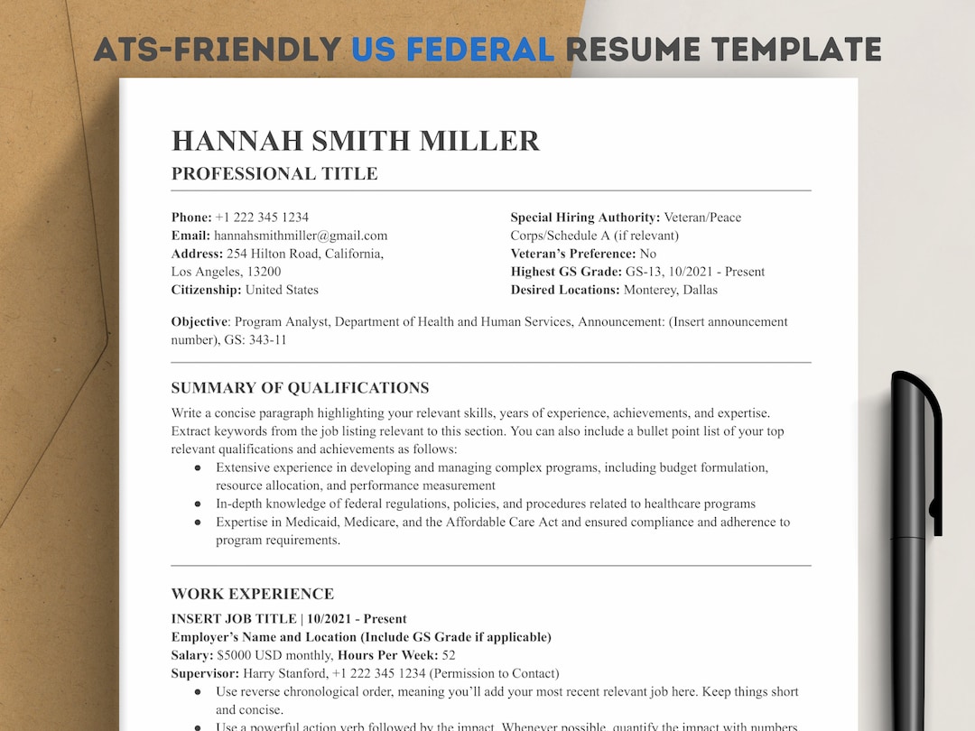 resume builder federal government jobs