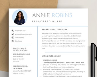 2025 Nurse Resume Template Google Docs & Word | RN, New Grad Nurse, Nurse Practitioner, Registered Nurse Medical Resume and CV Template