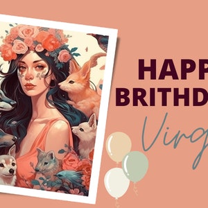 Happy Birthday Virgo - Downloadable E Card - Digital Birthday Card