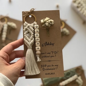 Maid of Honor Gift from Bride, Name Keychains, Bachelorette Party Favors, Engraved Keychain, Bridesmaid Gifts, Thank You Bridesmaid Gift