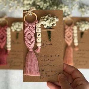 Wedding Keychain Gifts for Bridesmaid Box, Bridesmaid Gifts, Maid of Honor Proposals, Bridesmaid Proposal Gift, Tie The Knot Gifts, Keychain