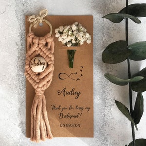 Personalisierte Brautjungfer Vorschlag Box Geschenke, Brautparty Geschenk für Brautjungfer, Hochzeitsgeschenk für Brautjungfer, personalisierte Name Schlüsselbund Geschenke